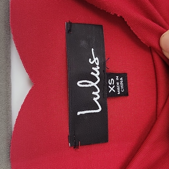 Lulu's tip the scallops red scalloped skater dress size xs - Picture 13 of 15